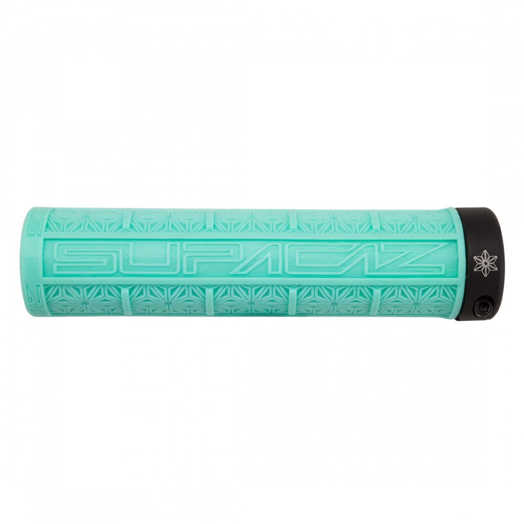 SUPACAZ Grizips Lock-On Grips Celeste/Black | CannondaleExperts.com