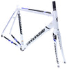 Cannondale CAAD8 Frame and Fork 56cm White/Blue/Black Dented Top Tube