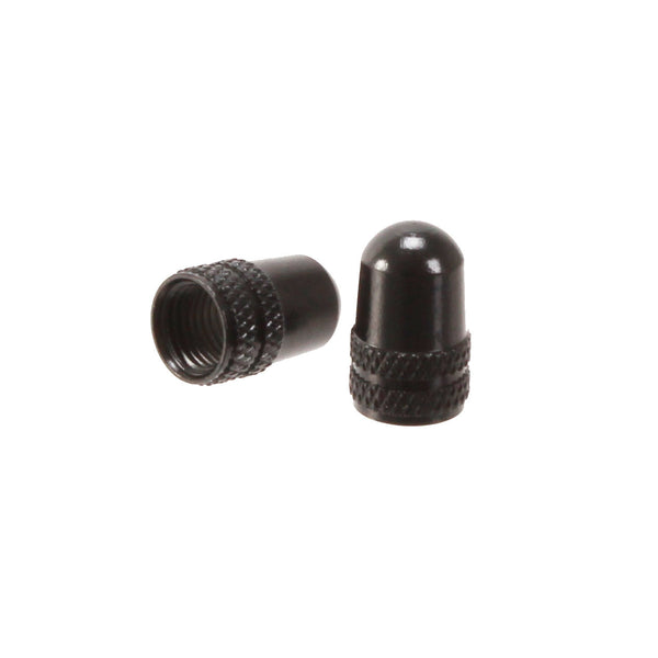 Alligator Alloy valve cap, Schrader, black - pair