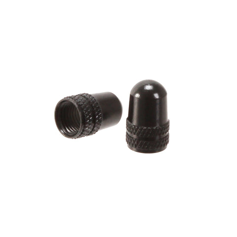 Alligator Alloy valve cap, Schrader, black - pair