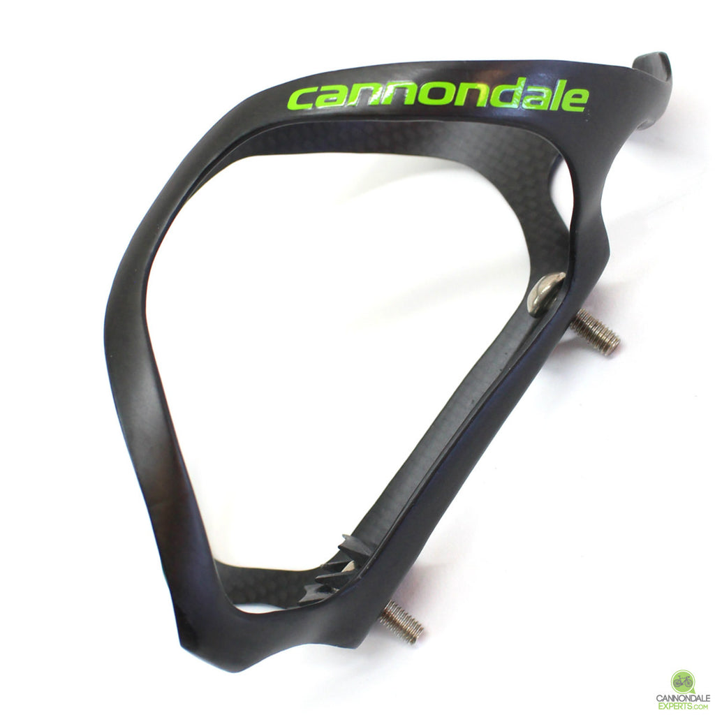 Cannondale GT40 Carbon Water Bottle Cage Carbon/Green - Only