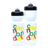 Cannondale Gripper Water Bottle Stacked Logo White w/ Rasta 600ml/21oz CP5302U10
