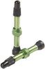 Stan's Alloy Tubeless Presta Valves Stem, 44mm Universal, Pair - Green