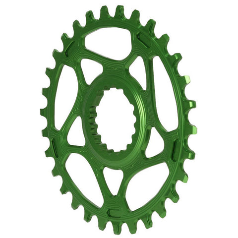 Absolute Black Cannondale Hollowgram Direct Mount ring, 30T - green