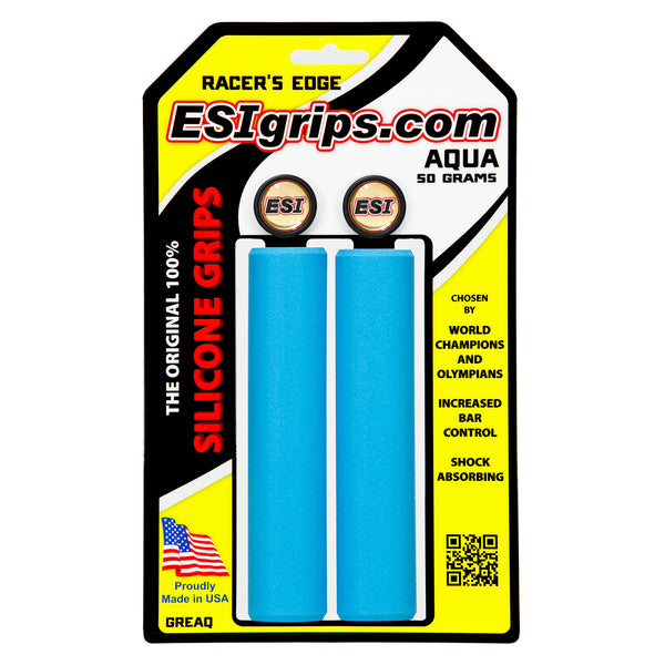 ESI 30mm Racer's Edge Silicone Grips: Aqua