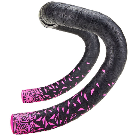 Supacaz Super Sticky Kush bar tape, Starfade black and pink