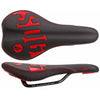 SDG Fly Jr Junior saddle, Steel rails - Black w/ Red