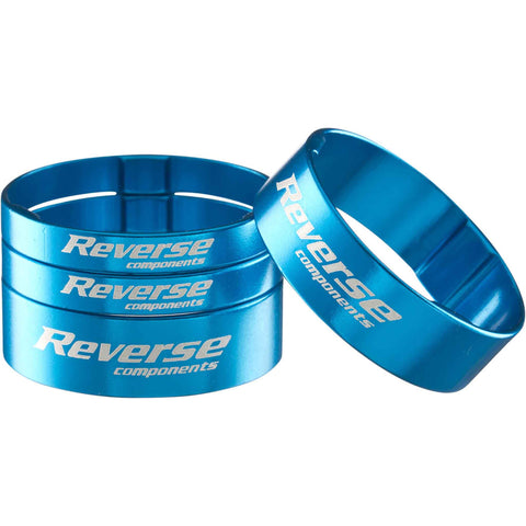 Reverse Ultralight Headset Spacer Set, Set/4, Light Blue 1-1/8