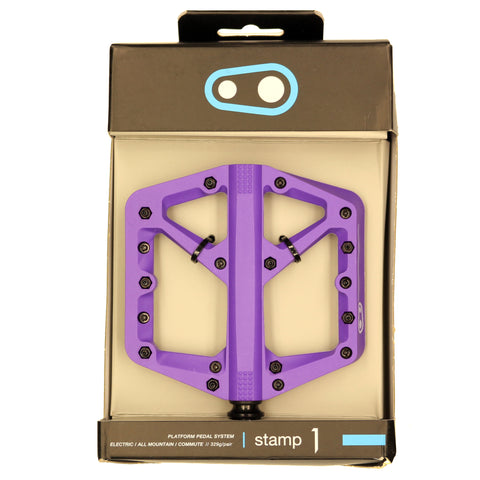 Crank Brothers Stamp 1 Large Platform Pedals, Purple