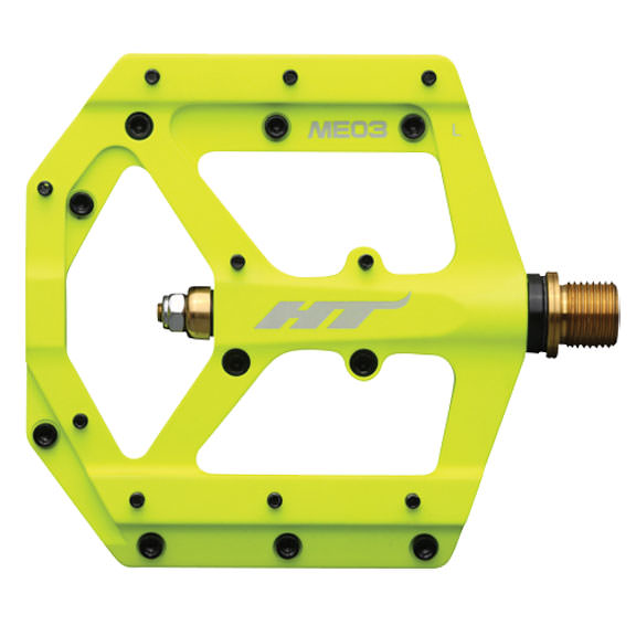 HT Pedals ME03 Evo+ Platform Pedals, CrMo - Neon Yellow