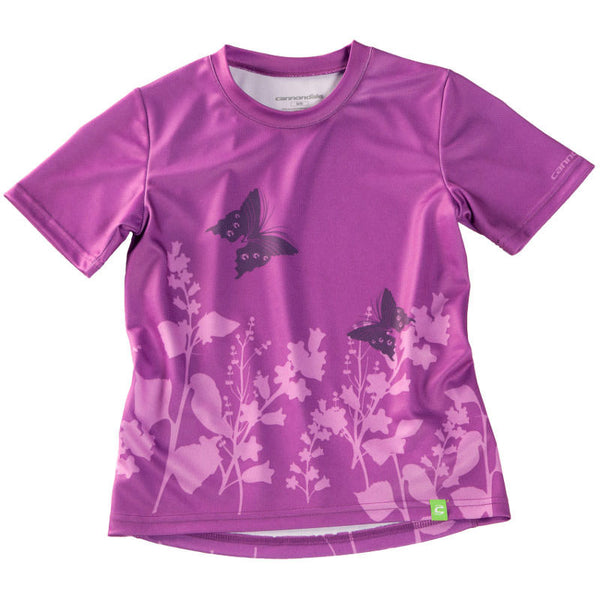 Cannondale 2014 Girls Tech Tee Purple Print - 2K106/PRP Large