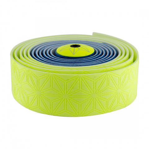 SUPACAZ Super Sticky Kush Multi Color Bar Tape Neon Blue/Neon Yellow