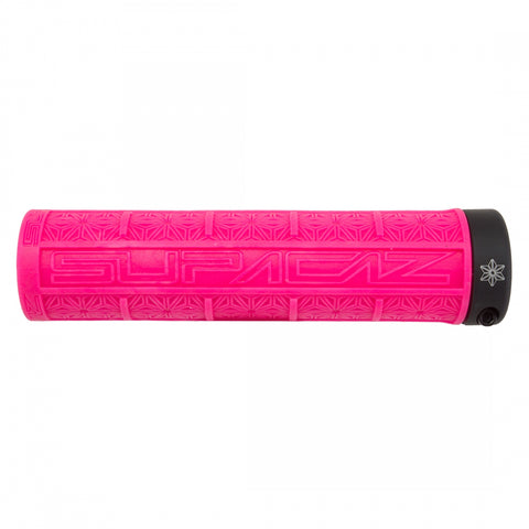 SUPACAZ Grizips Lock-On Grips Neon Pink/Black