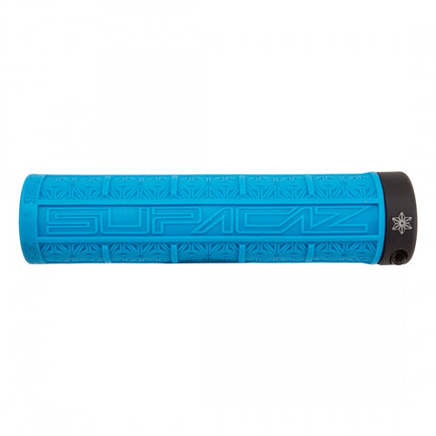 SUPACAZ Grizips Lock-On Grips Neon Blue/Black