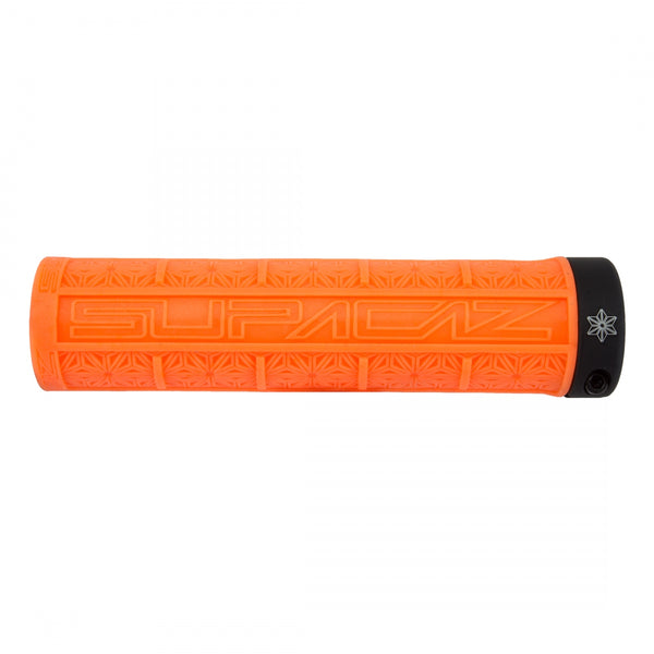 SUPACAZ Grizips Lock-On Grips Neon Orange/Black