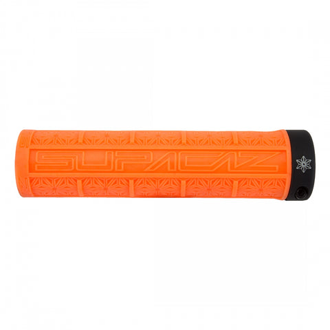 SUPACAZ Grizips Lock-On Grips Neon Orange/Black