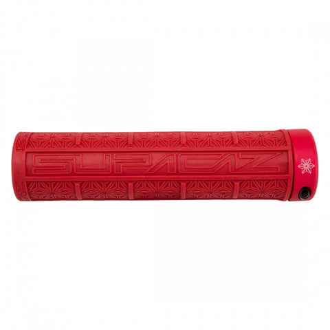 SUPACAZ Grizips Lock-On Grips Red/Red