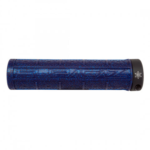 SUPACAZ Grizips Lock-On Grips Blue Bling/Black