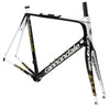 Cannondale SuperSix EVO Hi Mod Carbon Rim Brake Frame and Fork 60cm Used White/Gold/Carbon