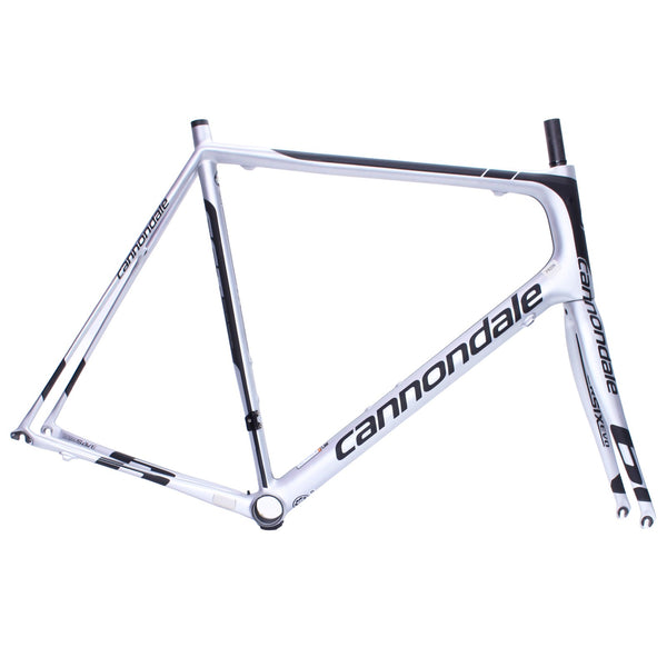 Cannondale SuperSix EVO Carbon Frame and Fork 63cm Silver/Black Used