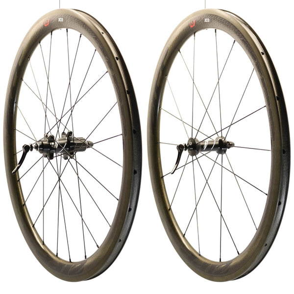 NOS Zipp 303 Firecrest Carbon Clincher Pair 10/11 Speed HG Body Black Decal