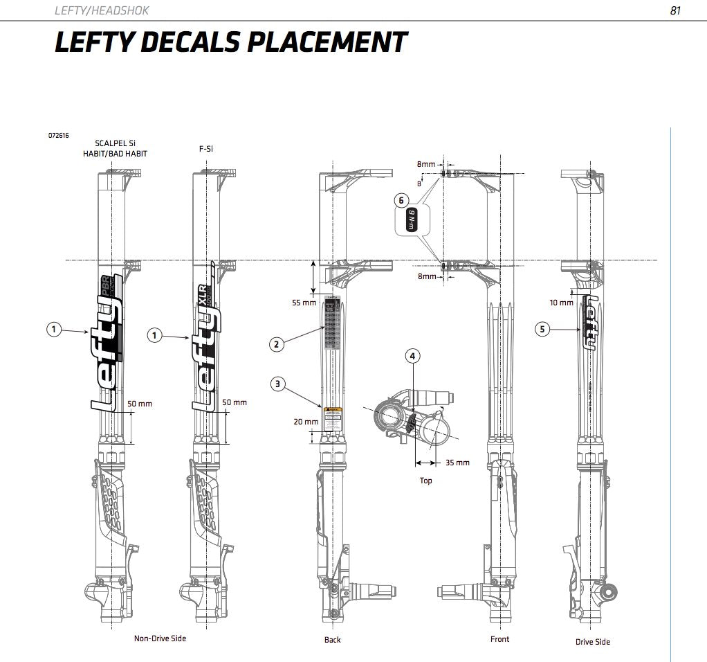 Cannondale Lefty SuperMax 130 Trigger 27.5 Green/Grey Decal Set ...