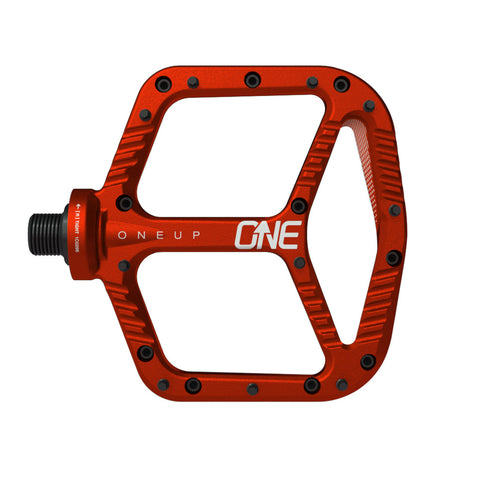 OneUp Components Aluminum platform pedals, red