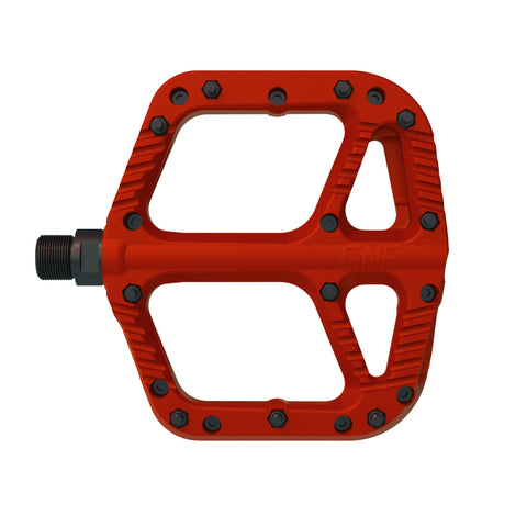 OneUp Components Comp platform pedals, red