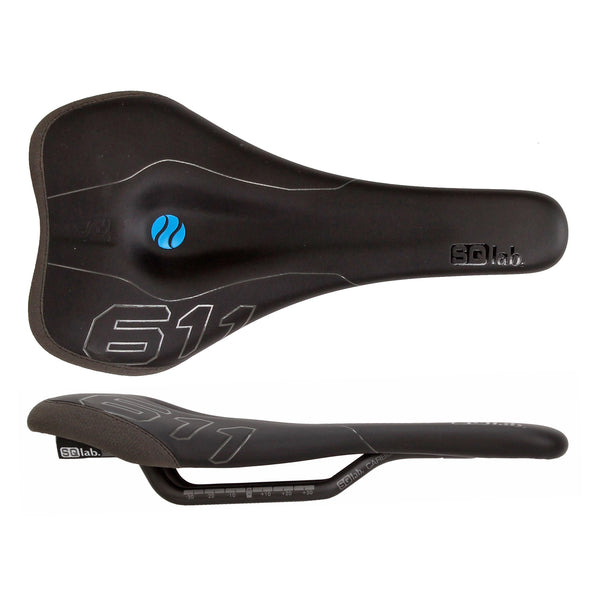 SQlab 611 Ergowave carbon rail 130* saddle, blk