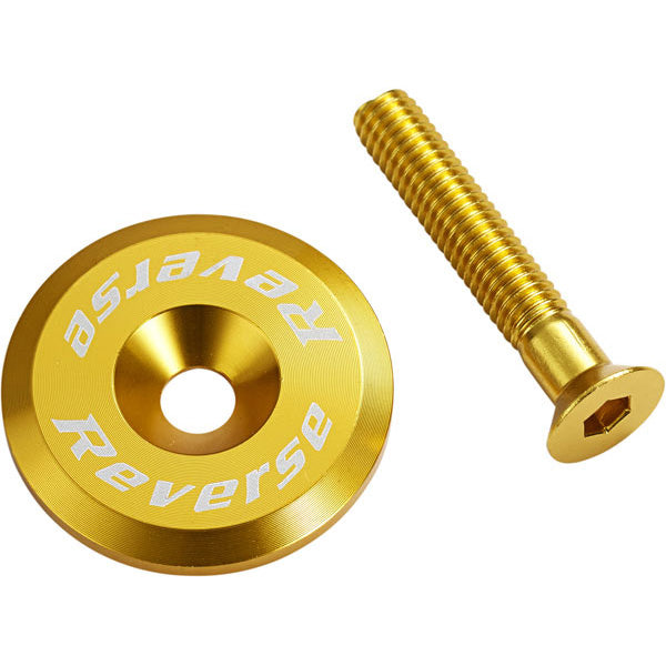 Reverse Ahead Cap with Screw, Gold