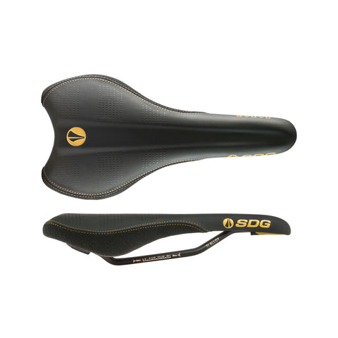 SDG Radar Mtn Saddle, Ti-Alloy Rails - Gold/Black