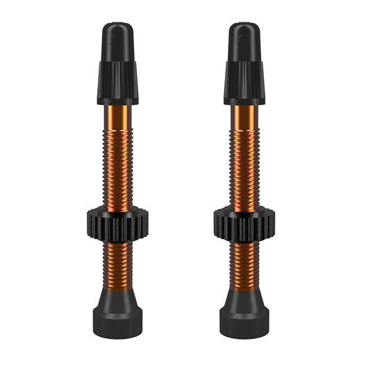 WTB TCS Alloy Presta Valve Stem, 46mm - Orange (Pair)