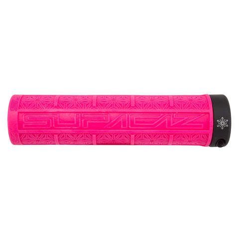 SUPACAZ Grizips Lock-On Grips Neon Pink/Black