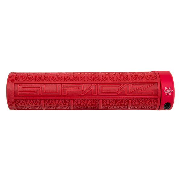 SUPACAZ Grizips Lock-On Grips Red/Red