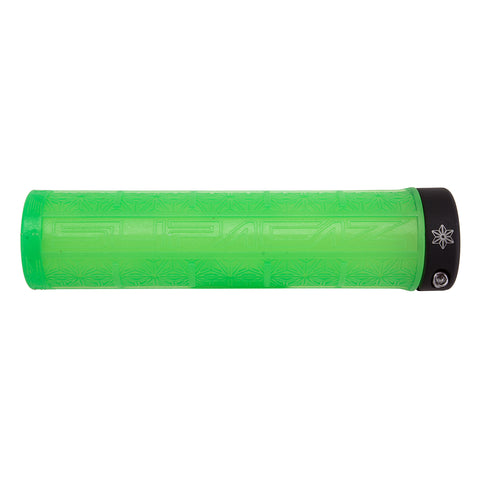 SUPACAZ Grizips Lock-On Grips Neon Green Clear/Black