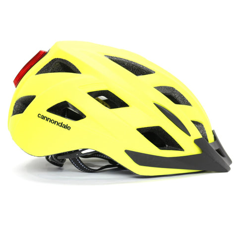 Cannondale Quick Adult Cycling Helmet w/ LED Light Highlighter Yellow Small/Medi