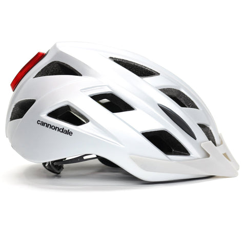 Cannondale Quick Adult Cycling Helmet w/ LED Light Silver Large/Extra Large