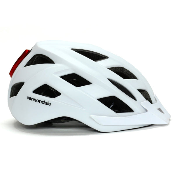 Cannondale Quick Adult Cycling Helmet w/ LED Light White Small/Medium
