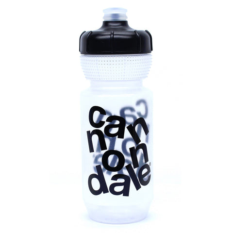 Cannondale Gripper Water Bottle Stacked Logo Clear w/ Black 600ml/21oz CP5302U20