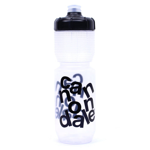 Cannondale Gripper Water Bottle Stacked Logo Clear w/ Black 750ml/25oz CP5302U20