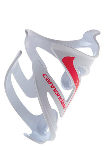 Cannondale C Composite Water Bottle Cage - White w/ Red - 9A500/WRD