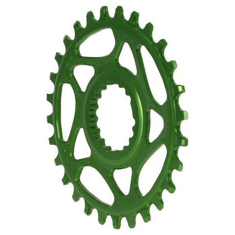 Absolute Black Cannondale Hollowgram Direct Mount ring, 28T - green