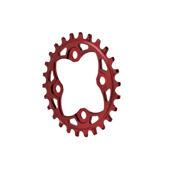 Absolute Black 104 chainring, 64BCD 26T - red