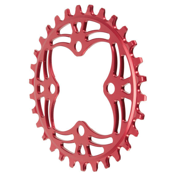 Absolute Black 104 chainring, 64BCD 30T - red