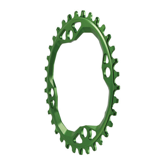 Absolute Black 104 Oval chainring, 104BCD 34T - green