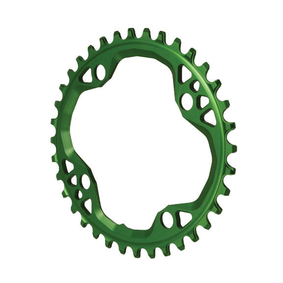 Absolute Black 104 Oval chainring, 104BCD 36T - green