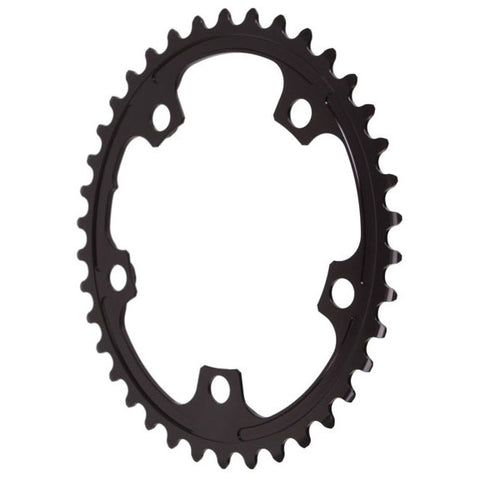 Absolute Black Premium oval road chainring, 5x110BCD 38T - black