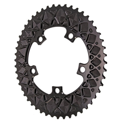 Absolute Black Premium oval road chainring, 5x110BCD 50T - black