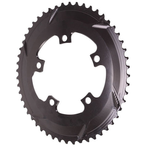 Absolute Black Premium oval road chainring, 5x110BCD 52T - black