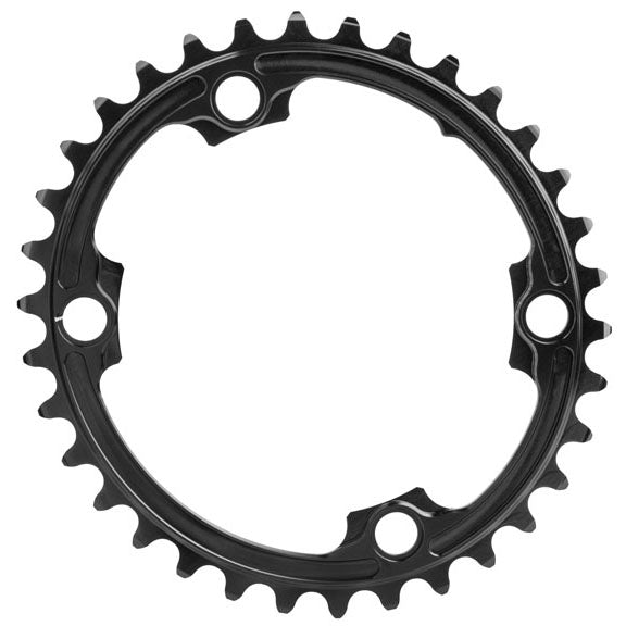 Absolute Black Premium oval road chainring, 4x110BCD 34T - black
